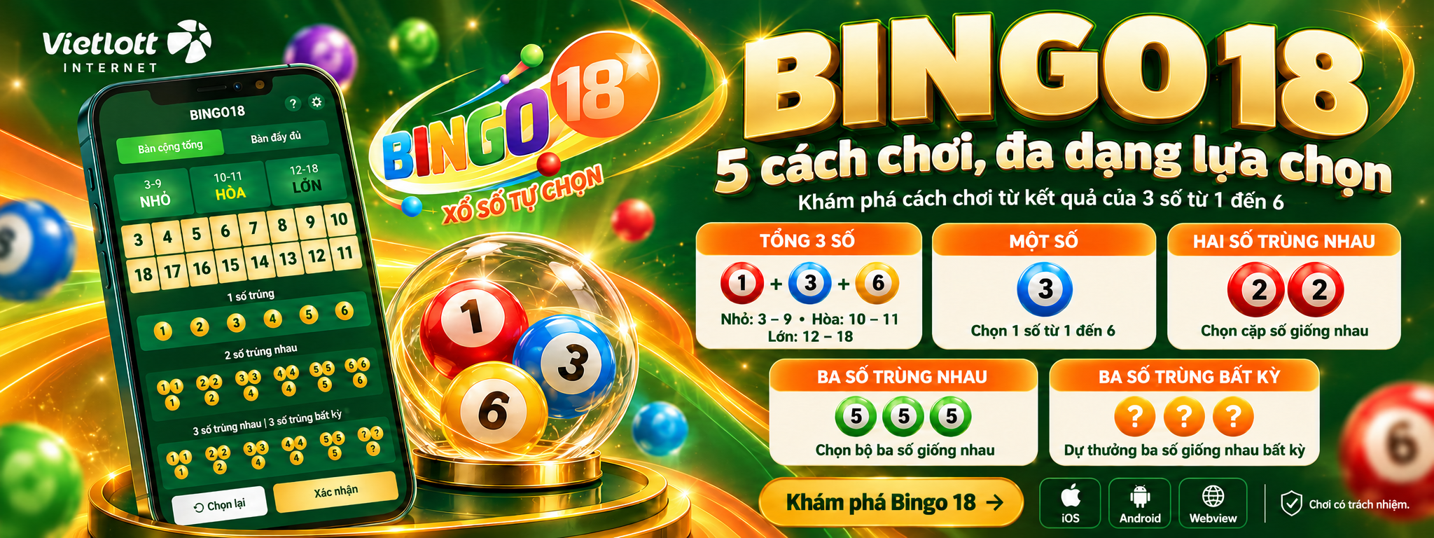 Bingo18 — Năm cách chơi