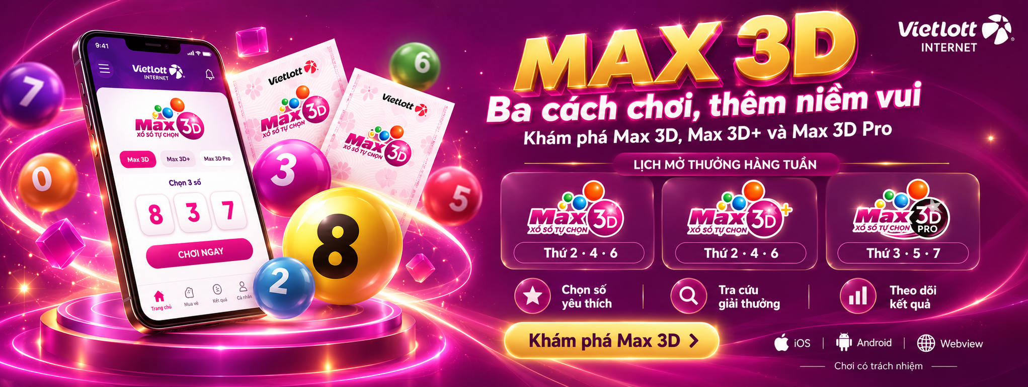 Max 3D, Max 3D+ và Max 3D Pro — Ba cách chơi